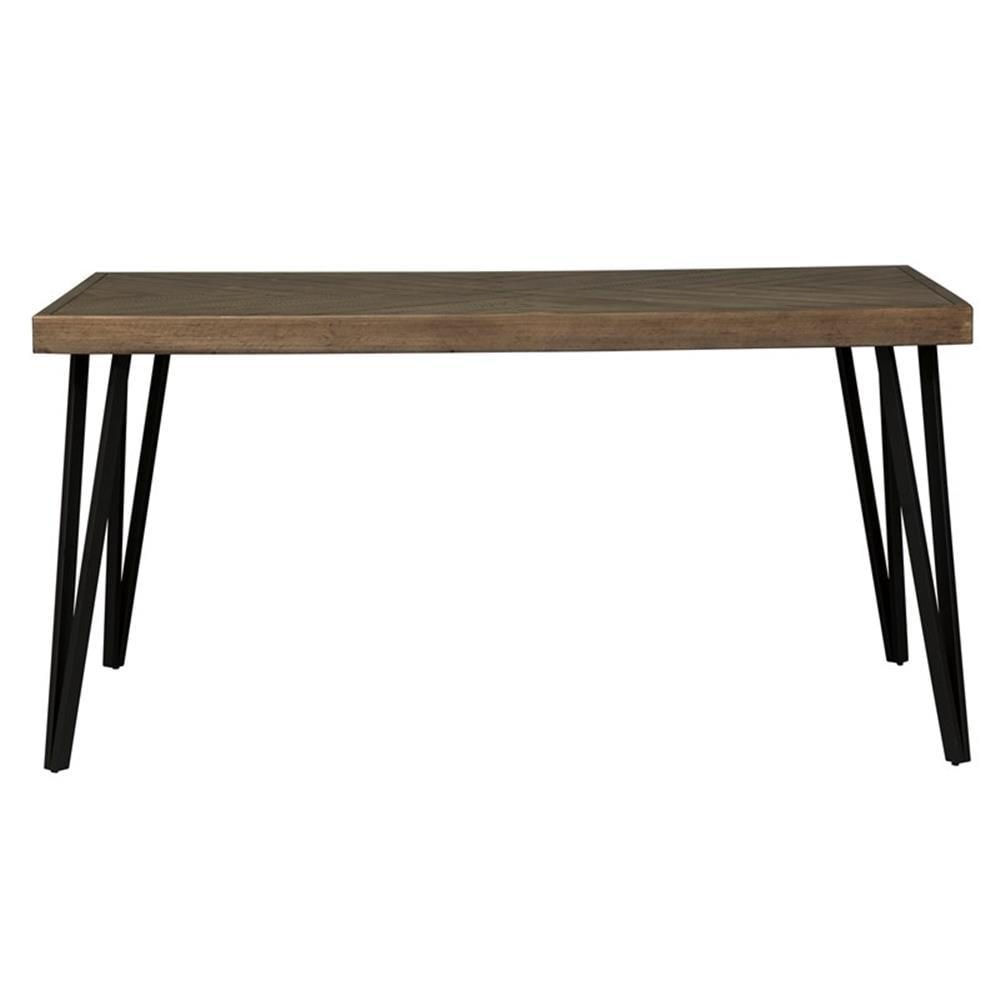 Horizons Light Brown 7 Piece Wood Rectangular Table Set