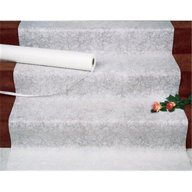 Hortense B. Hewitt 29709 White Fabric Aisle Runner