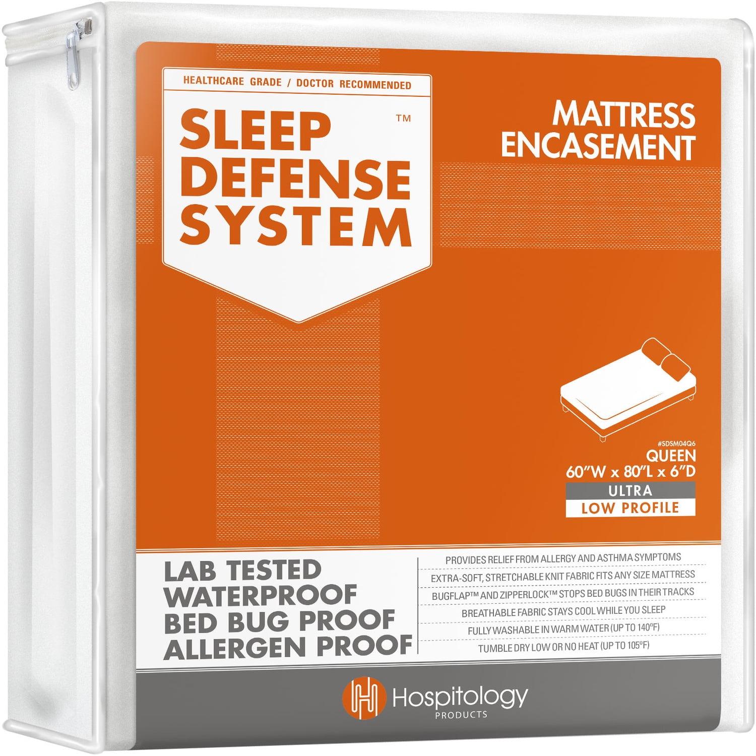 The Original Sleep Defense System Zippered Waterproof Bedbug Proof Dust Mite Proof Mattress Encasement