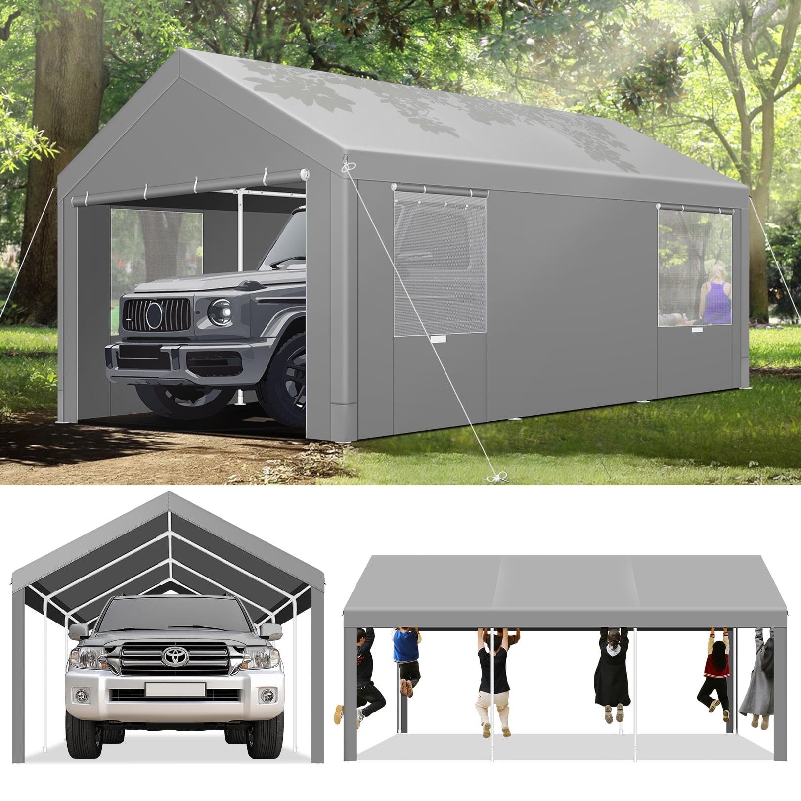Cobizi Carport 10'x20' Heavy Duty Portable Garage, Upgraded Car Canopy