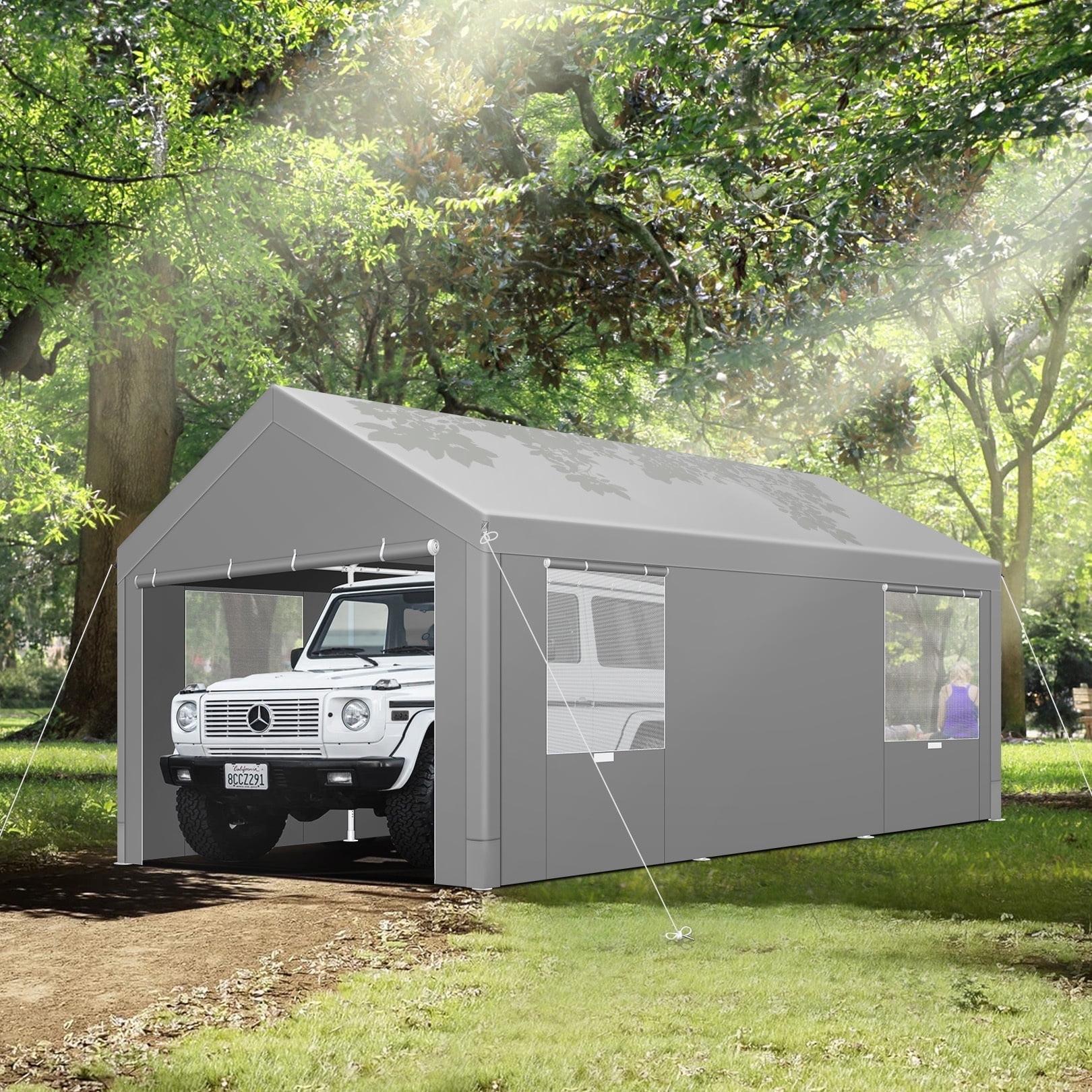 Cobizi Carport 10'x20' Heavy Duty Portable Garage, Upgraded Car Canopy