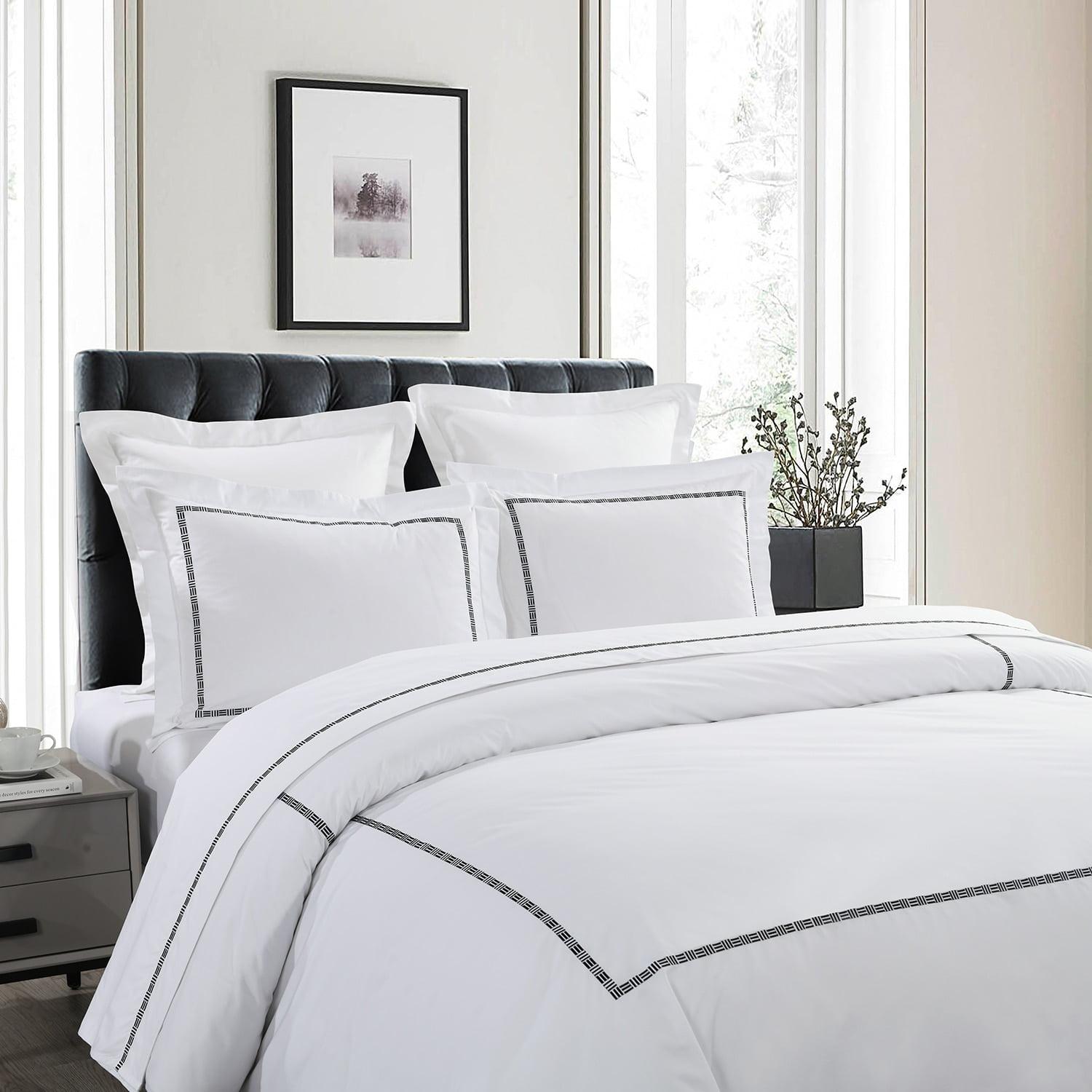Hotel Grand Hotel Grand TENCEL Lyocell And Cotton Blend Embroi Sateen Duvet Cover Set