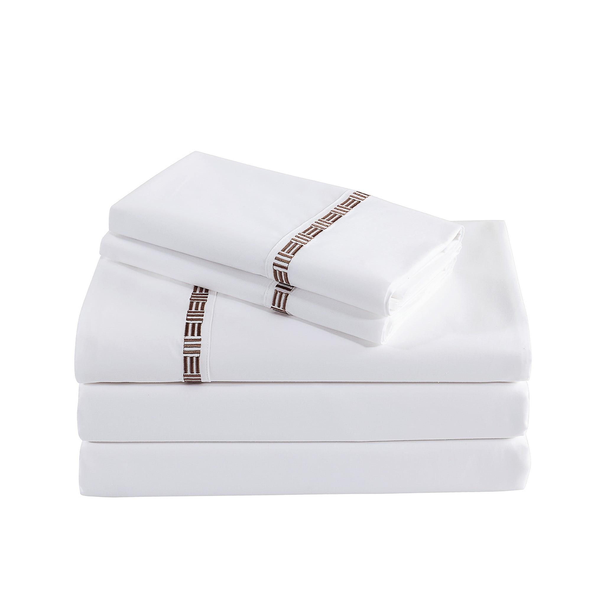 Hotel Grand TENCEL Lyocell And Cotton Blend Embroi Sateen Sheet Set