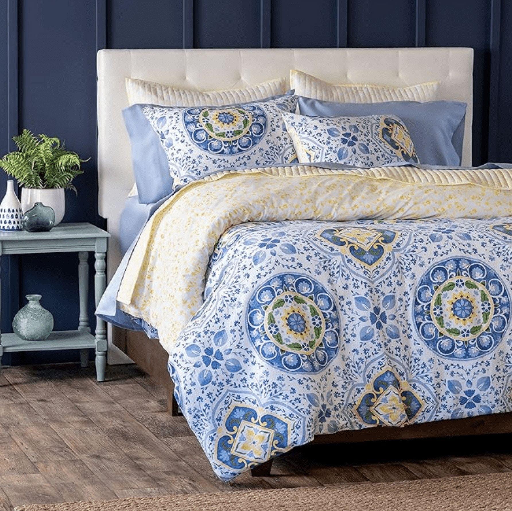 Martha Stewart  100% Cotton Luxury King 3Pc Duvet Set 1 Duvet Cover 2 Pillow Shams