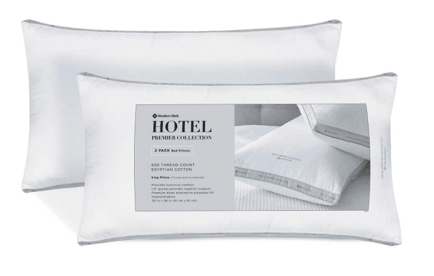 King Size White Hypoallergenic Polyester Pillows, 2 Pack