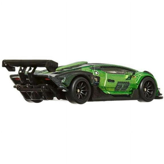 Hotwheels HCJ29 No.63 Lamborghini Essenza SCV12 Green Metallic & Black Exotic Envy Series Diecast Model Car