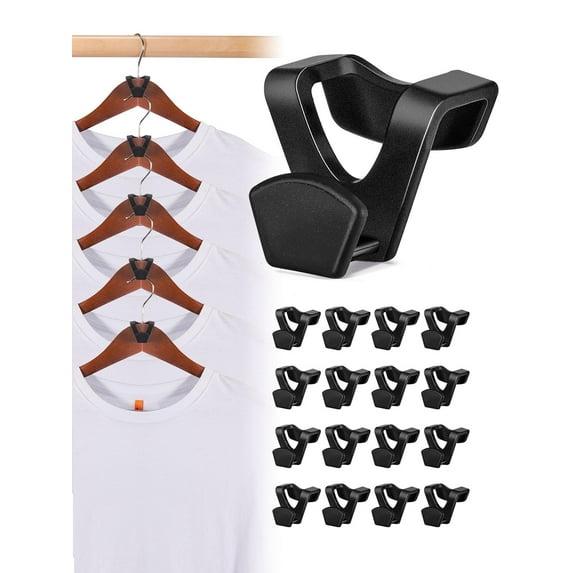 HOUSE DAY Space Saving Hanger Hooks Connector Black 60 Pack