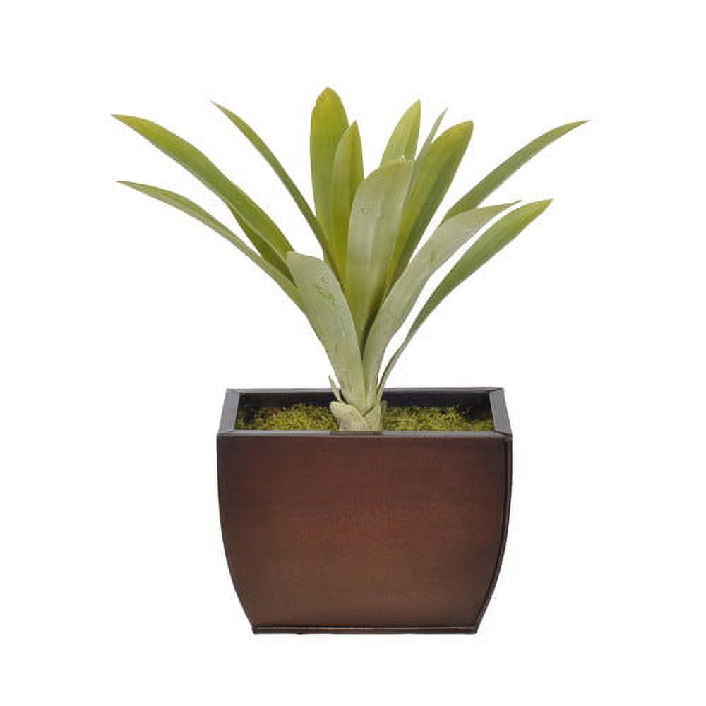 14'' Faux Succulent Plant in Metal Vase