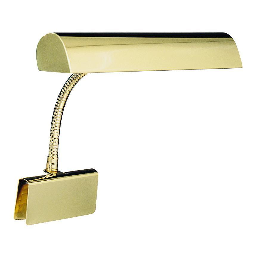 Polished Brass Clip-on Arc Lamp with Adjustable Gooseneck