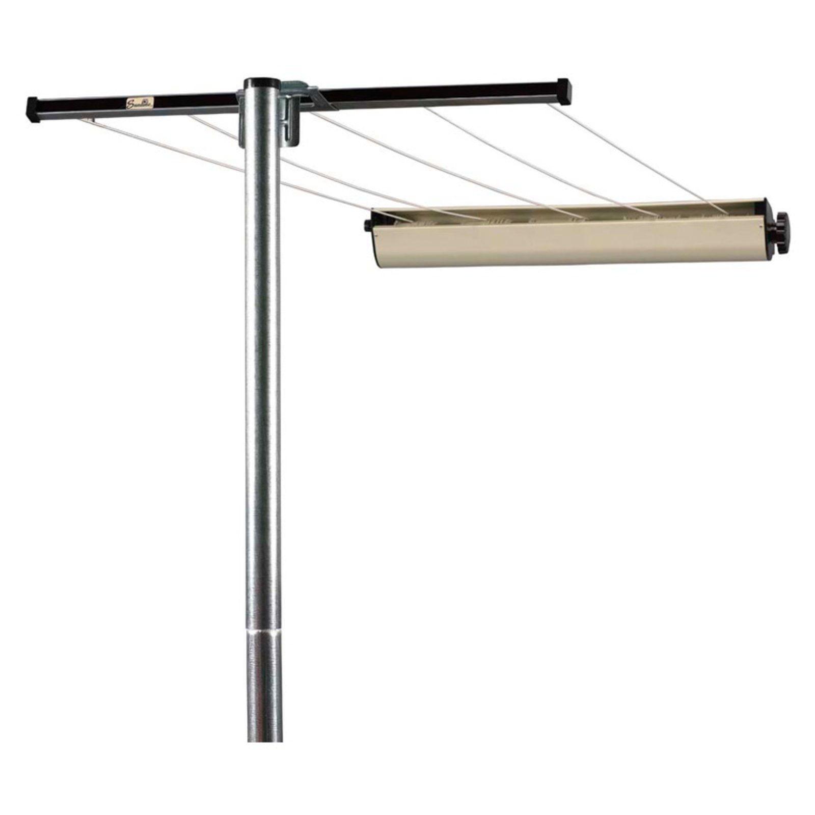 84'' Silver Steel 3-Piece Clothesline Post