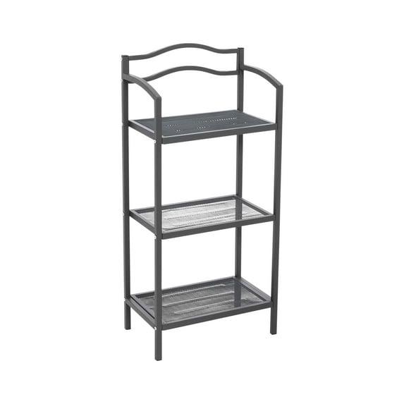 3-Tier Metal Bathroom Storage Shelf, Grey