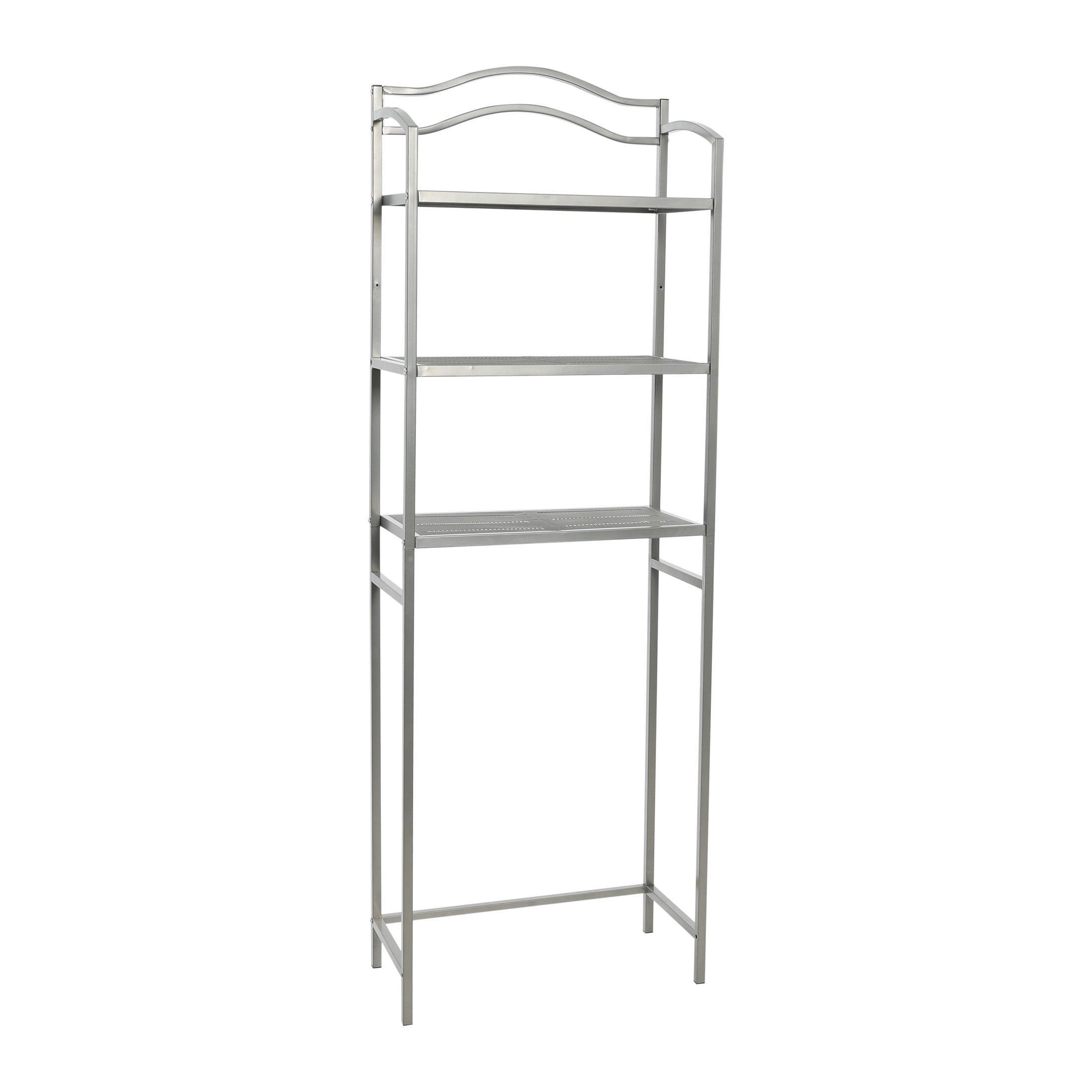 3-Tier Metal Over the Toilet Bathroom Storage Shelf, Silver