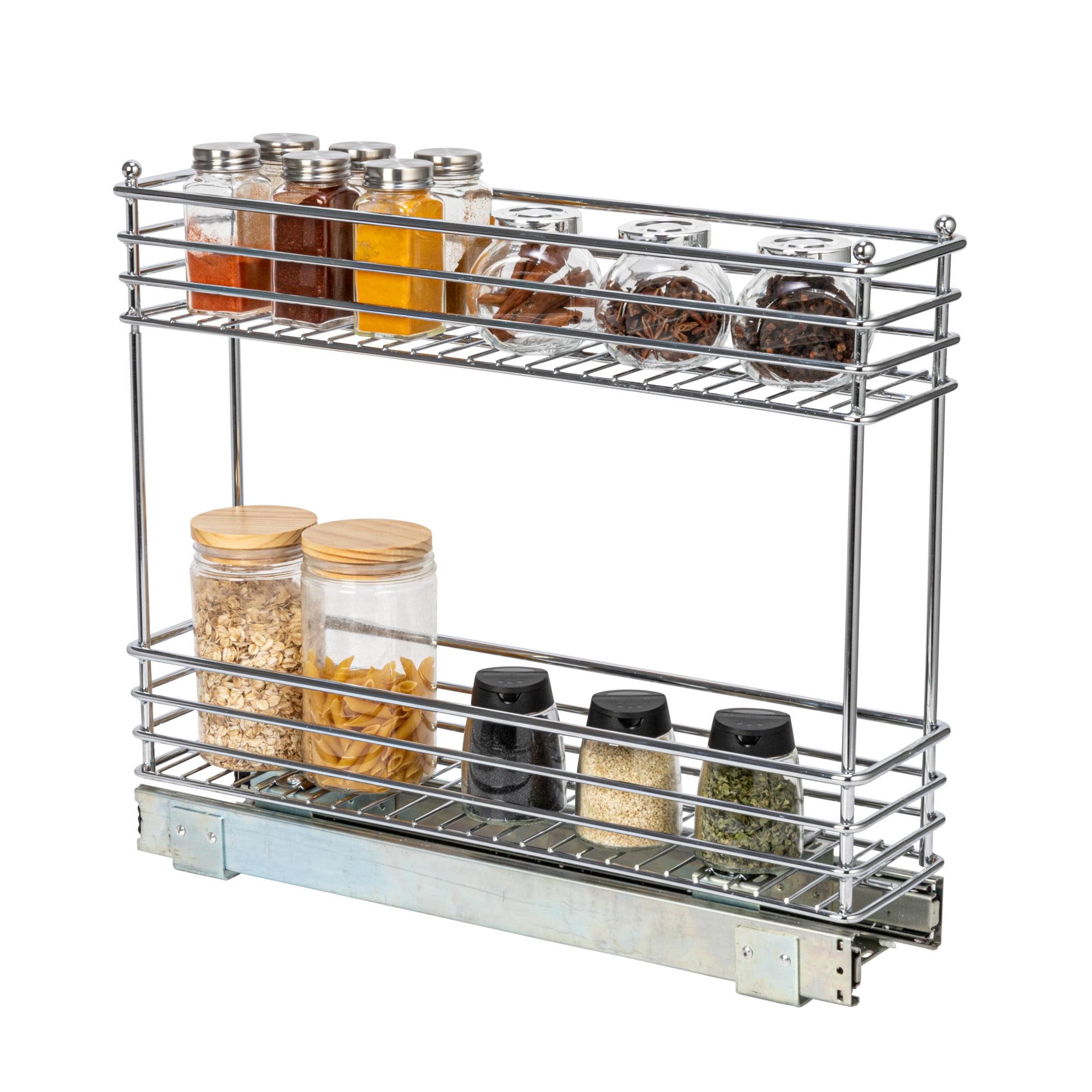 Chrome 2-Tier Sliding Under Cabinet Storage Organizer