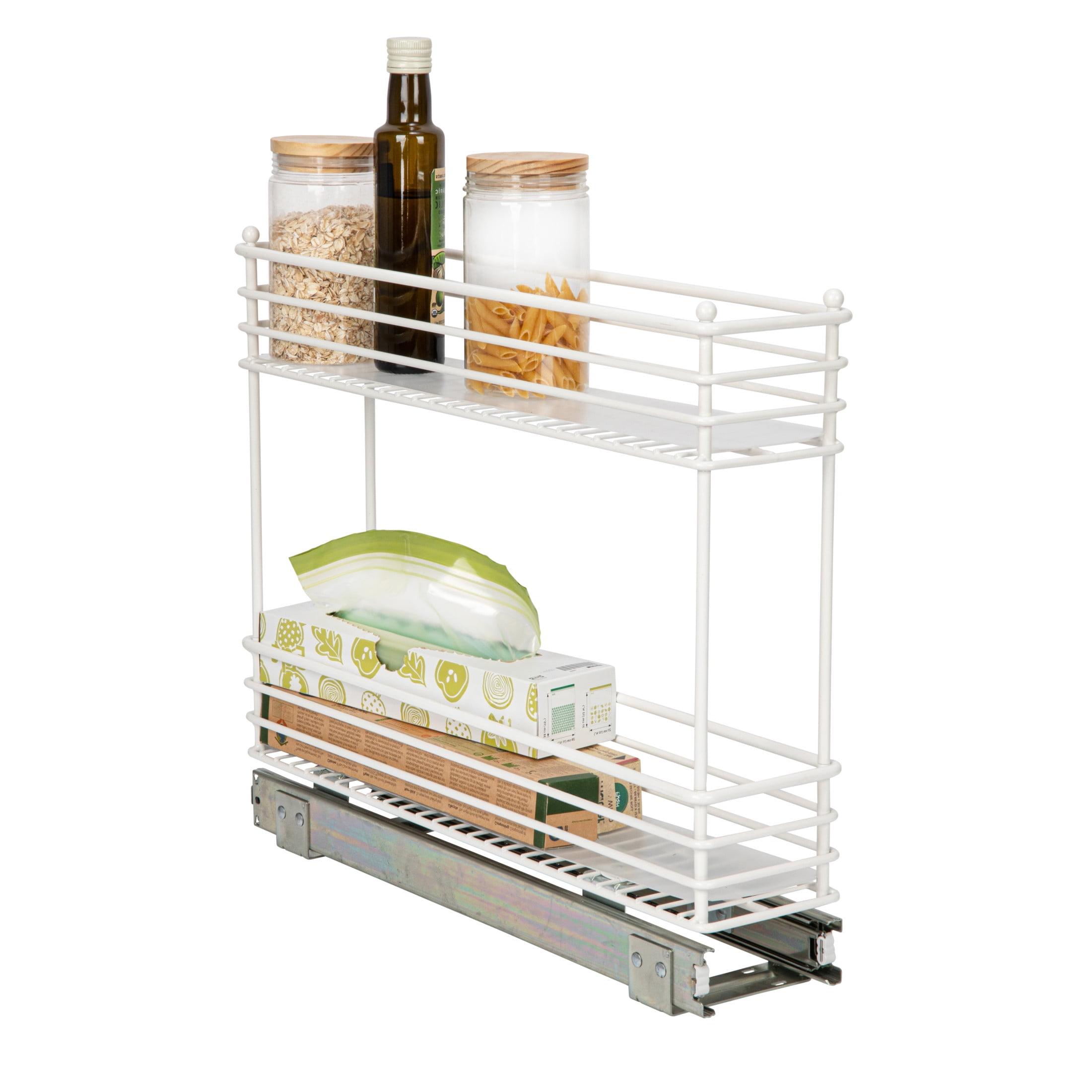 Glidez Multipurpose Steel Pull-Out/Slide-Out Storage Organizer with Plastic Liners for Under Cabinet Use, Fits Standard Size Cabinet or Shelf