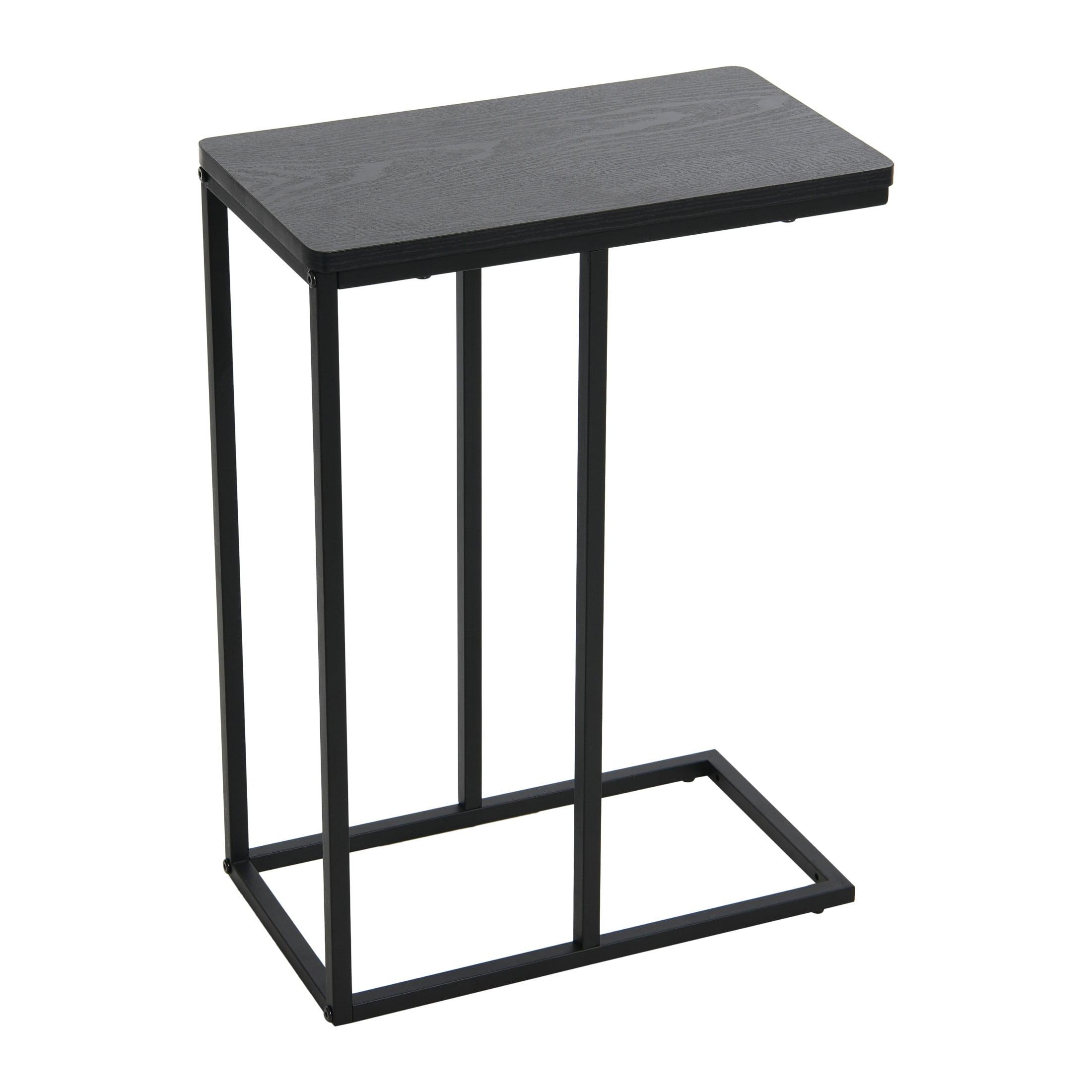 WANDINGT Accent Table C-Shaped Living Room End Tables Snack Laminate Metal Frame Side Table