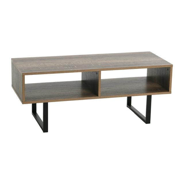 Household Essentials Jamestown TV Stand: Engineered Wood, Iron Frame, for 42" TVs Ashwood