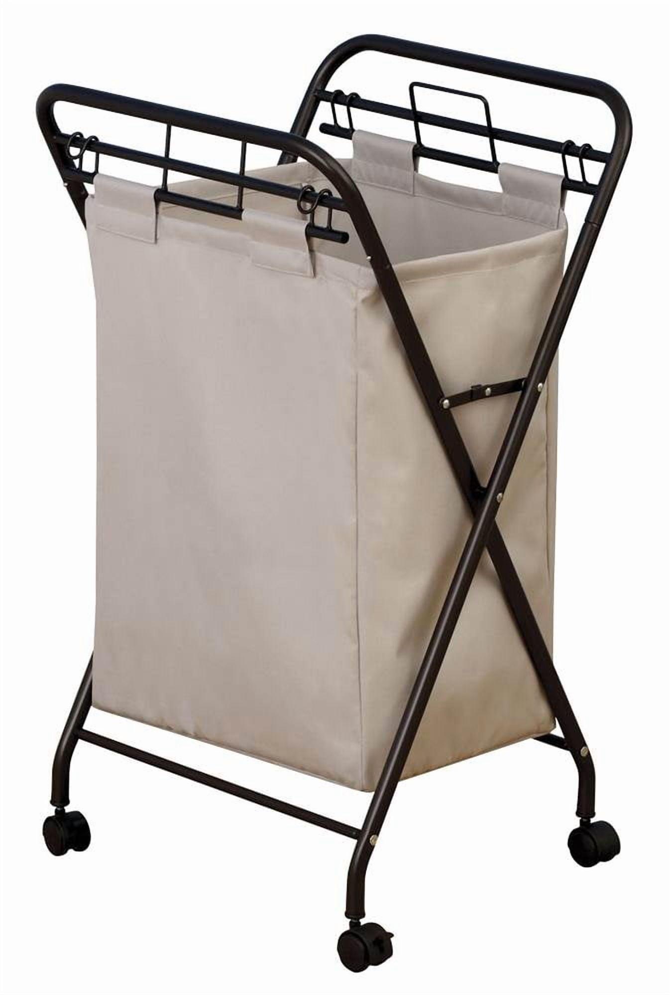 Household Essentials Rolling Laundry Hamper with Handles