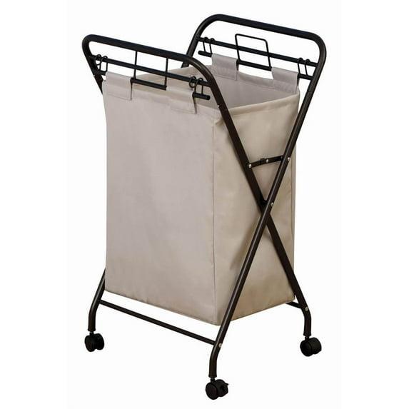 Household Essentials Rolling Laundry Hamper with Handles