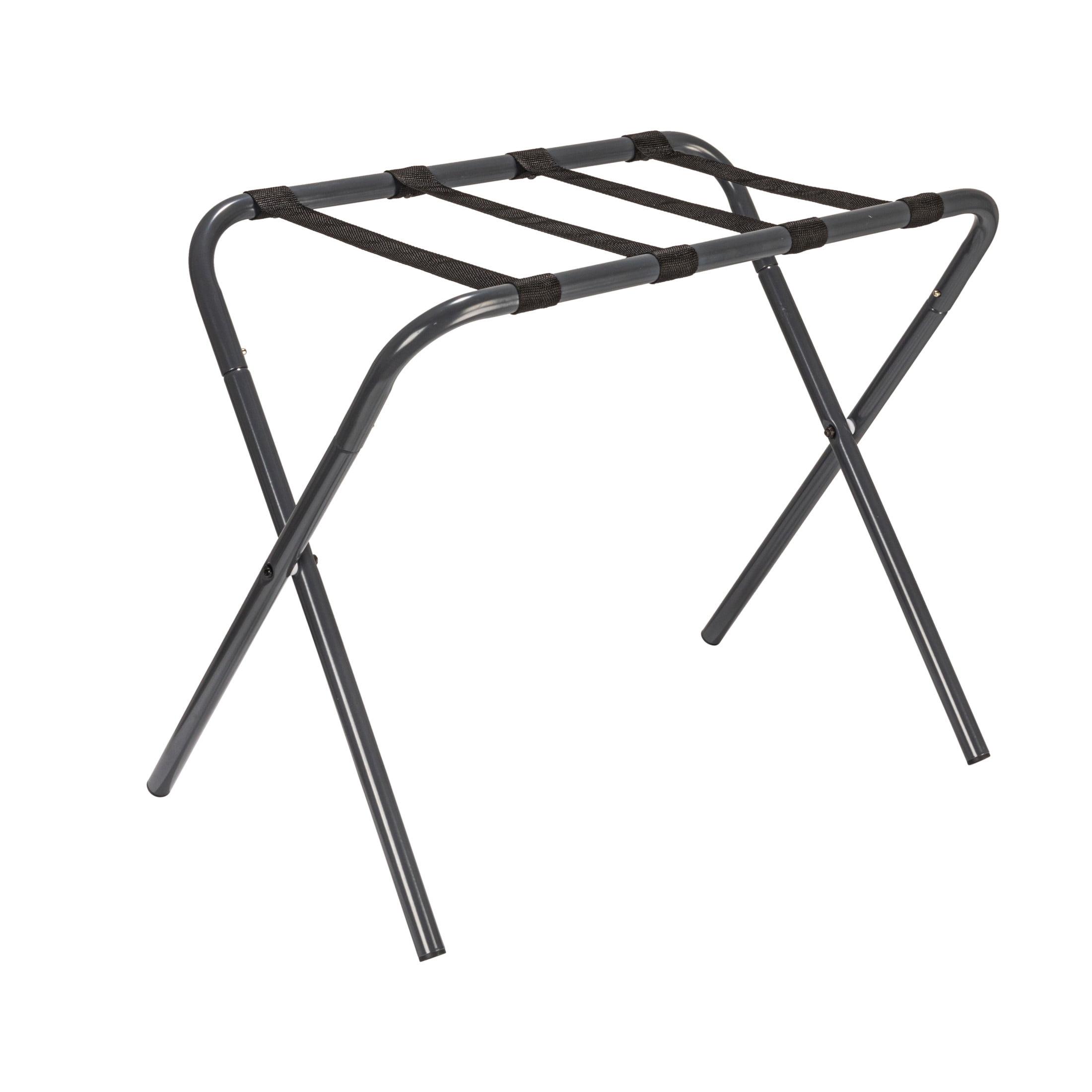 Luggage Rack, Grey Frame with Black Straps