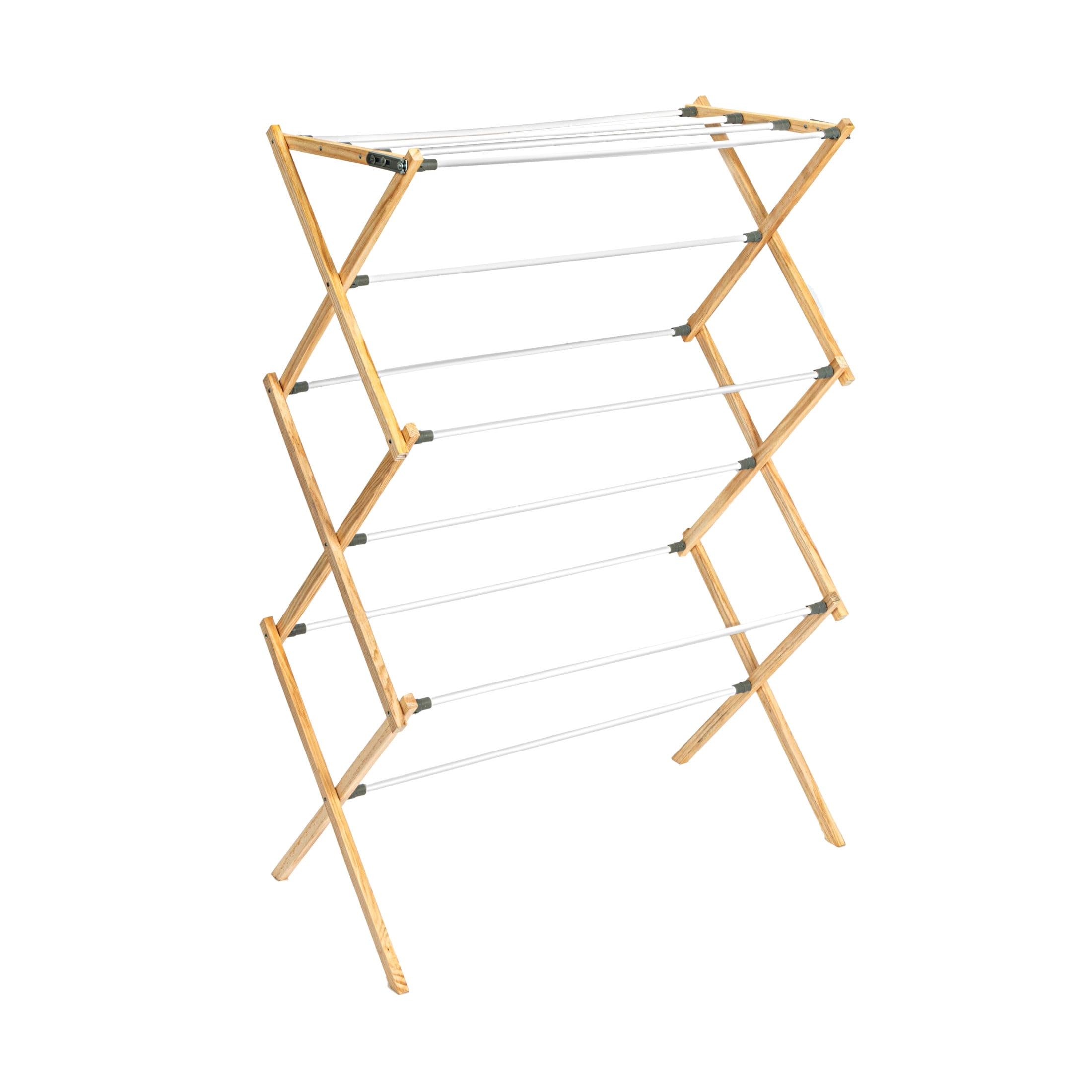 Household Essentials X-Frame Clothes Drying Rack, Natural