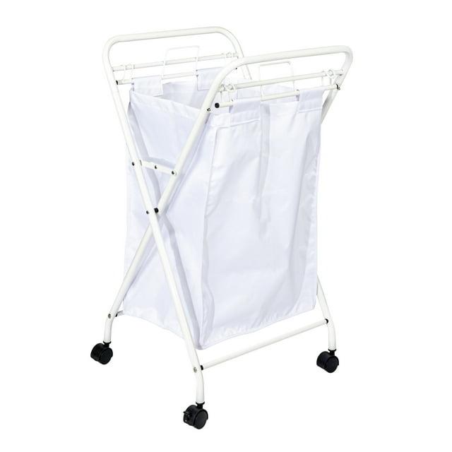 Household Essentials Rolling Laundry Hamper with Handles