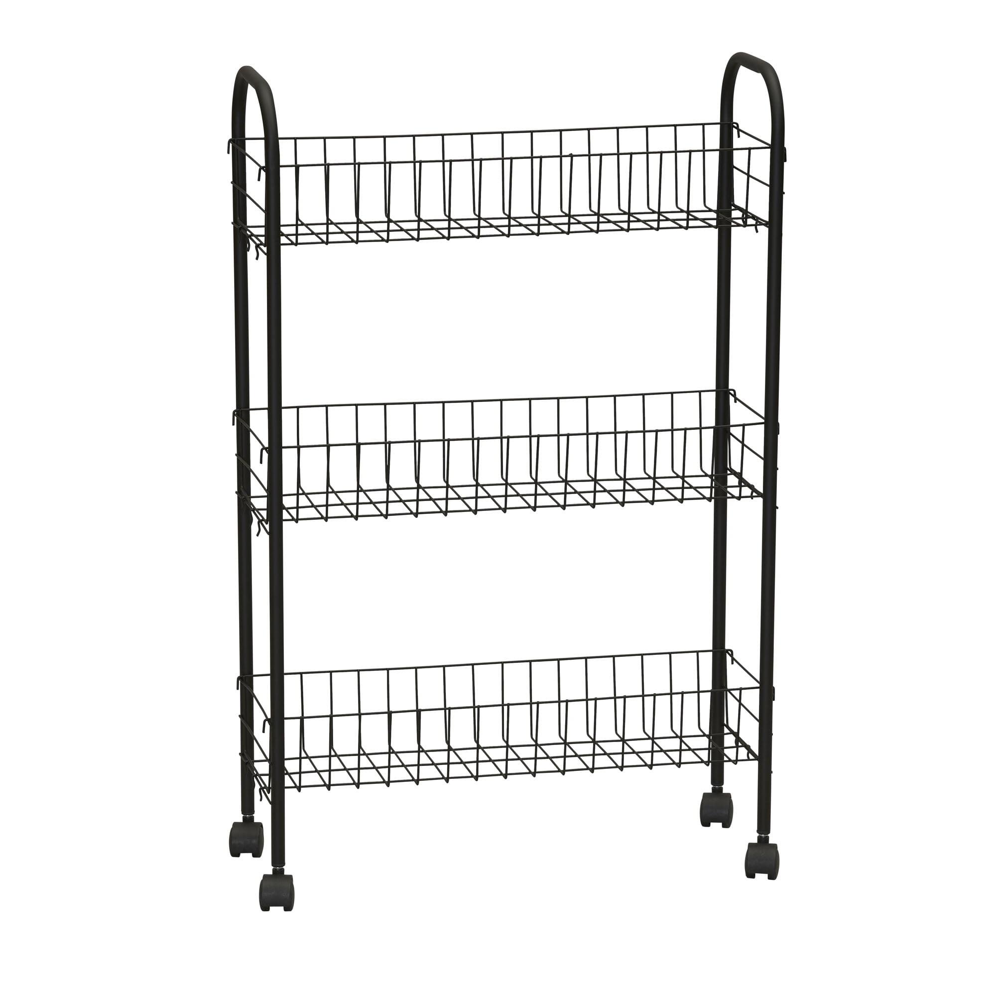 Household Essentials Metal Free Standing Laundry Cart with Wheels