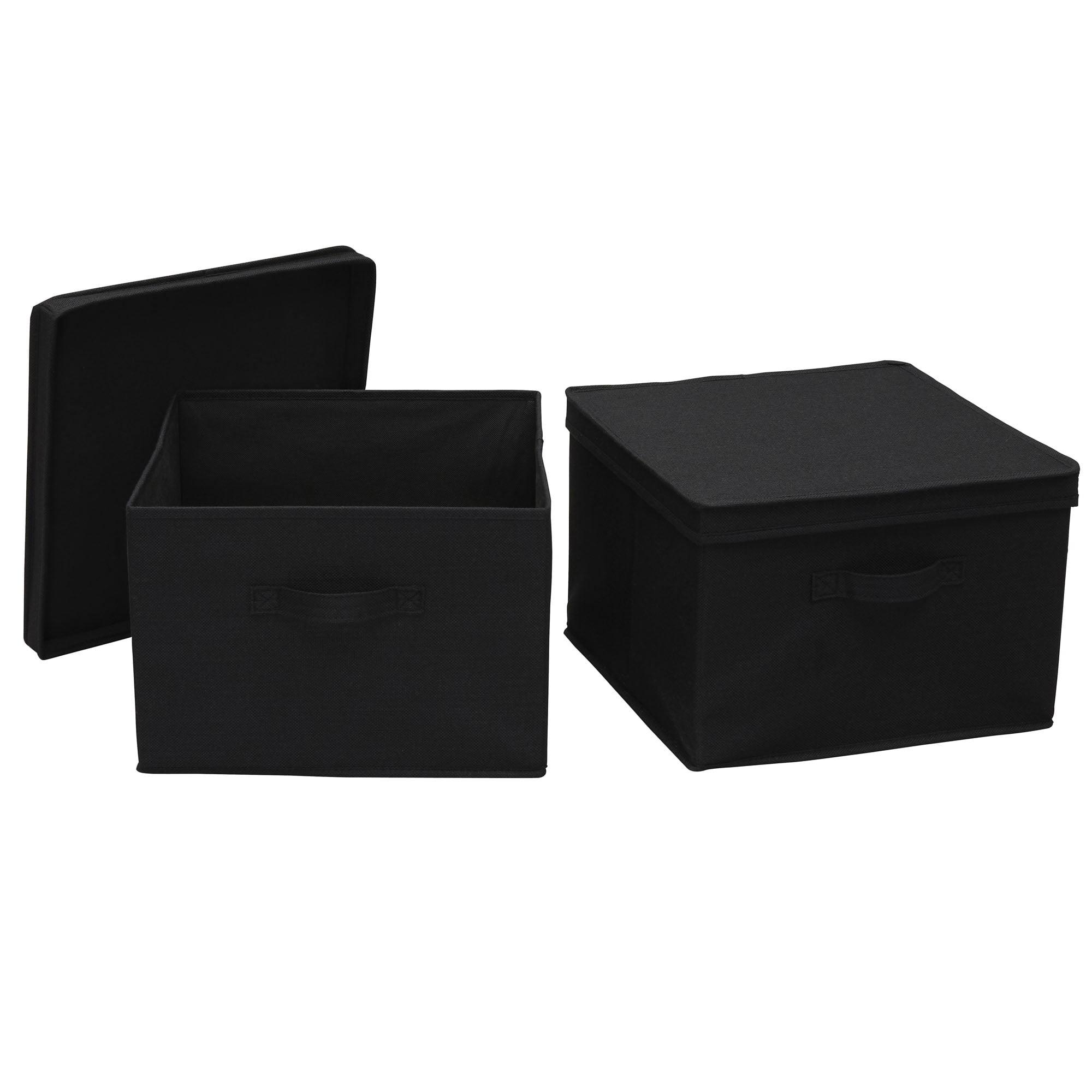 Household Essentials Household Essentials Wide Storage Box Fabric Bin (Set of 2)