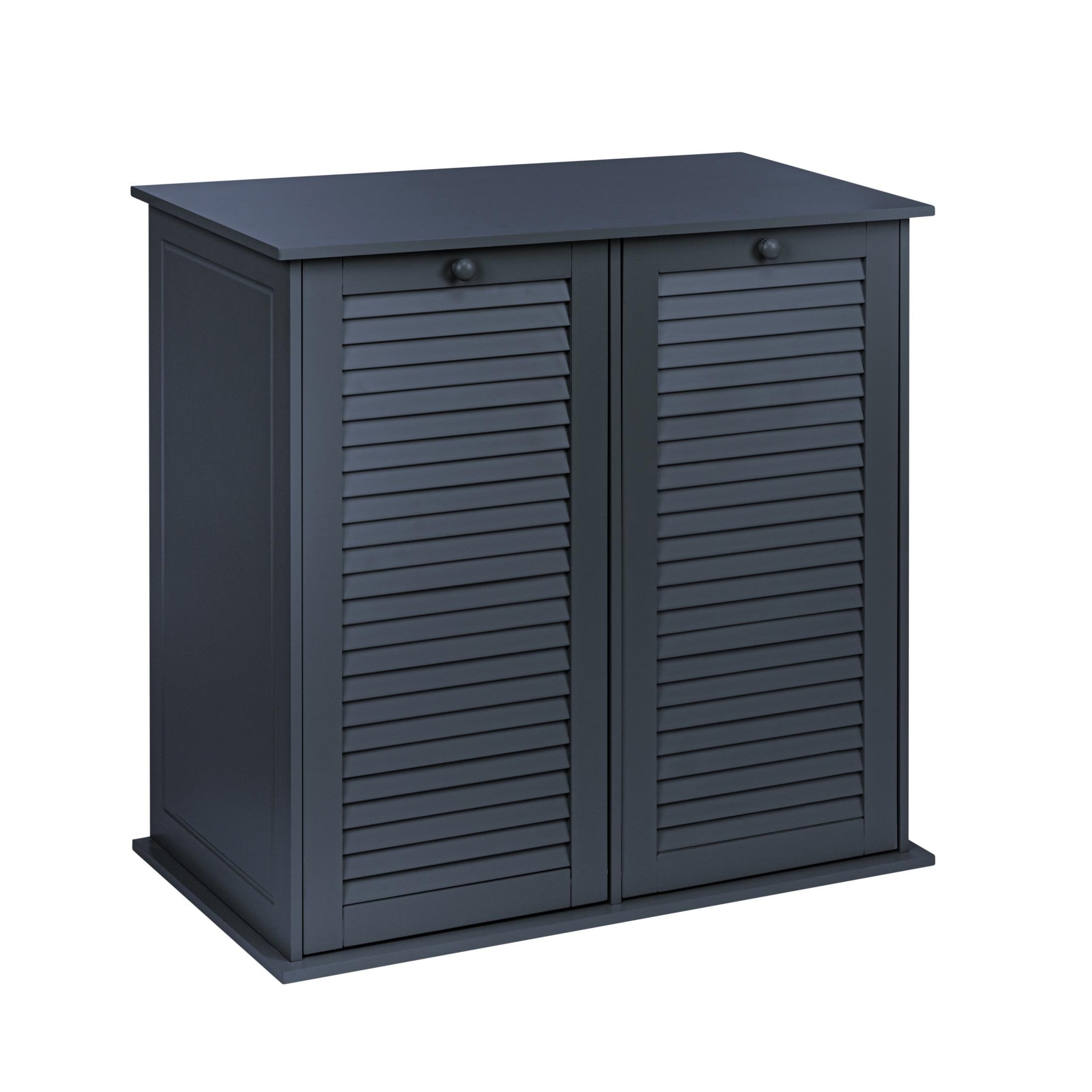 Tilt-out Cabinet Laundry Sorter with Shutter Front, Navy