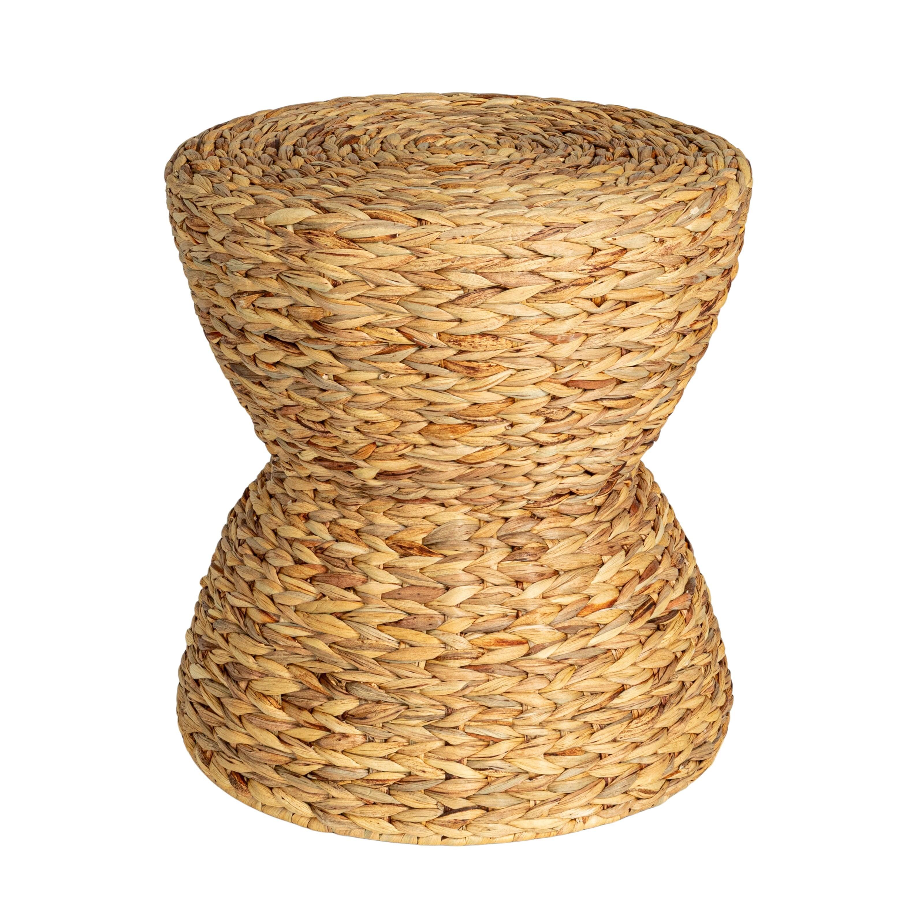 Household Essentials Water Hyacinth Hourglass Stool