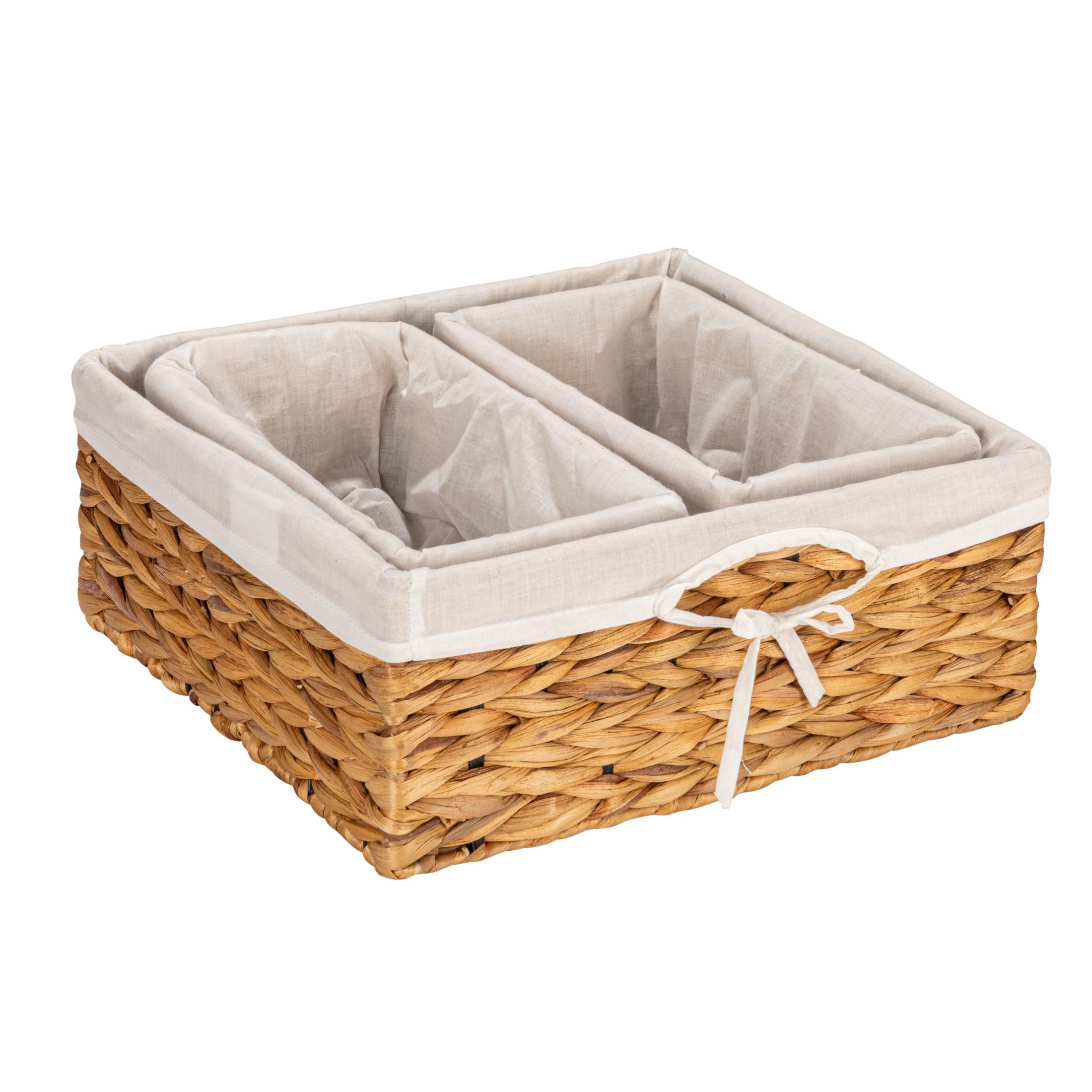 Wicker Coastal Wicker Basket - Set of 3