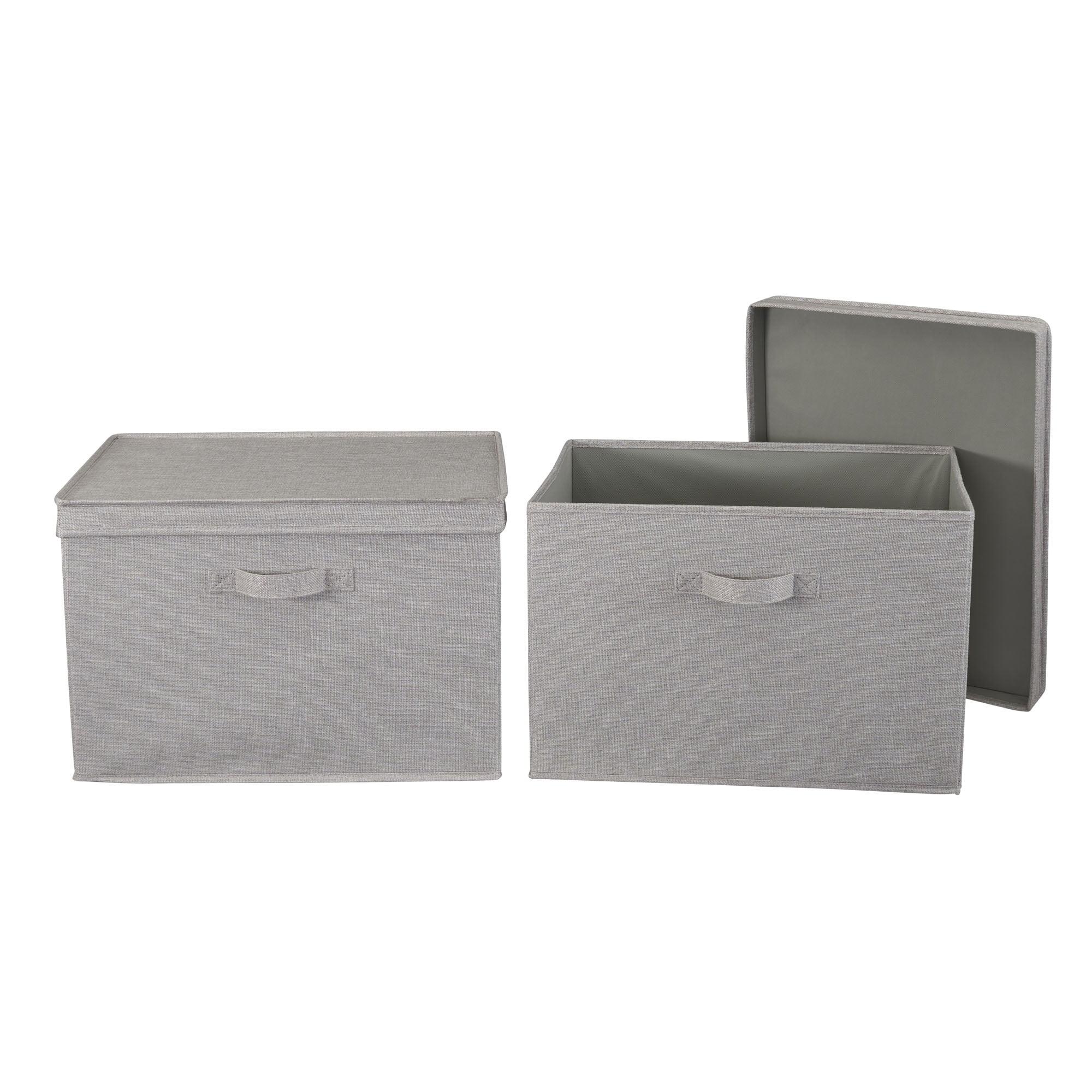 Household Essentials Household Essentials Wide Storage Box Fabric Bin (Set of 2)