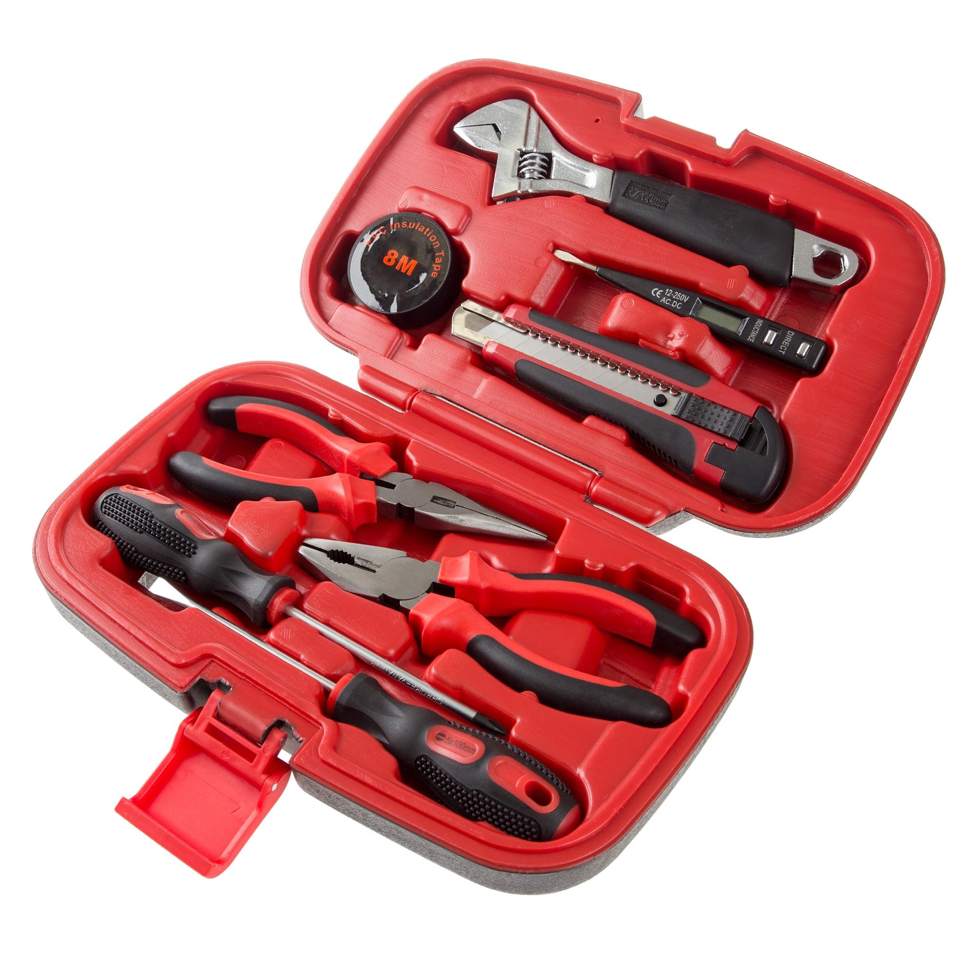 Stalwart Household Hand Tools - Includes Wrench, Screwdriver, Pliers, and More - Kit for Home, Car