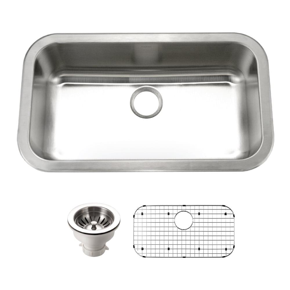 Belleo 32.38'' L Drop-In Single Bowl Stainless Steel Kitchen Sink