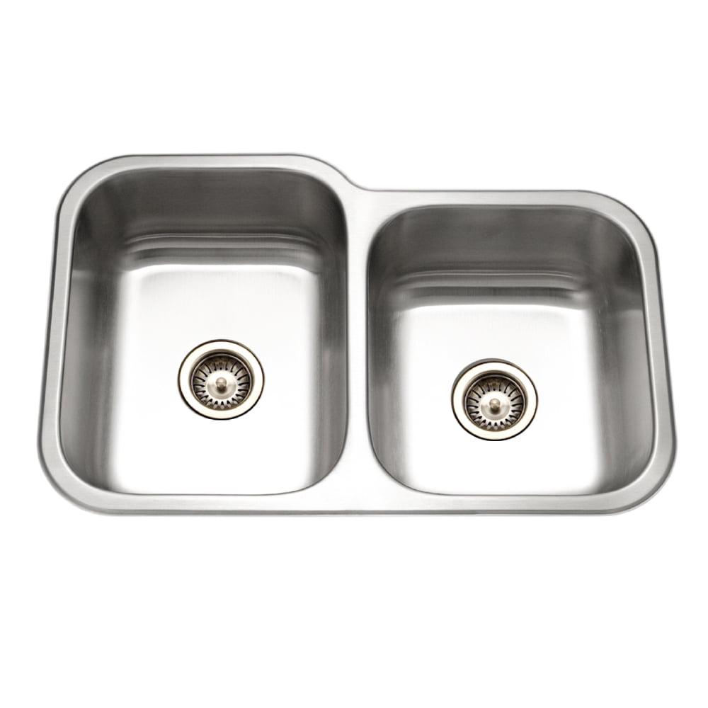 Elite 31.5'' L Undermount Double Bowl Stainless Steel Kitchen Sink