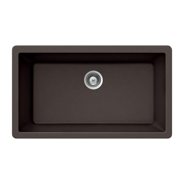 Quartztone 33'' L Undermount Single Bowl Granite Kitchen Sink