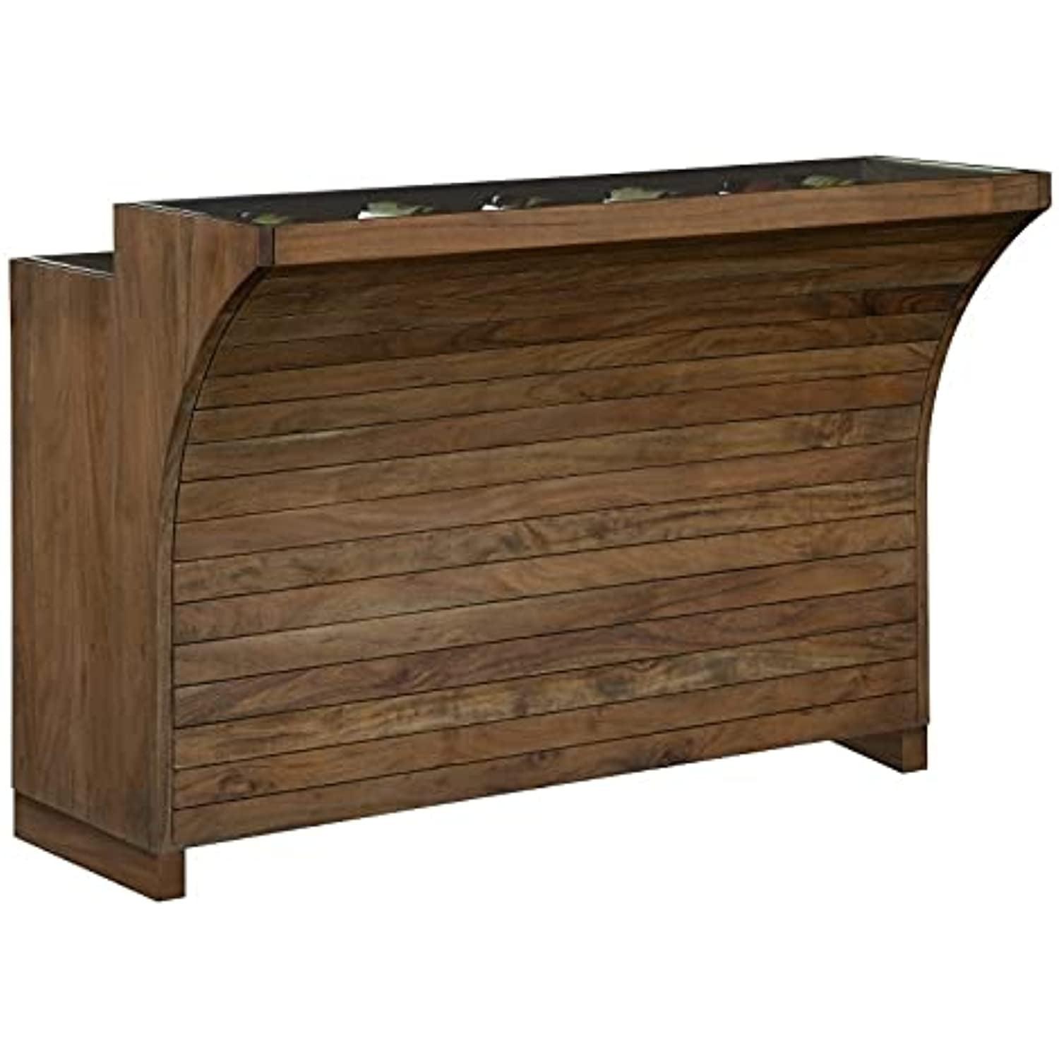 54'' Walnut Solid Wood Wine Vault Bar