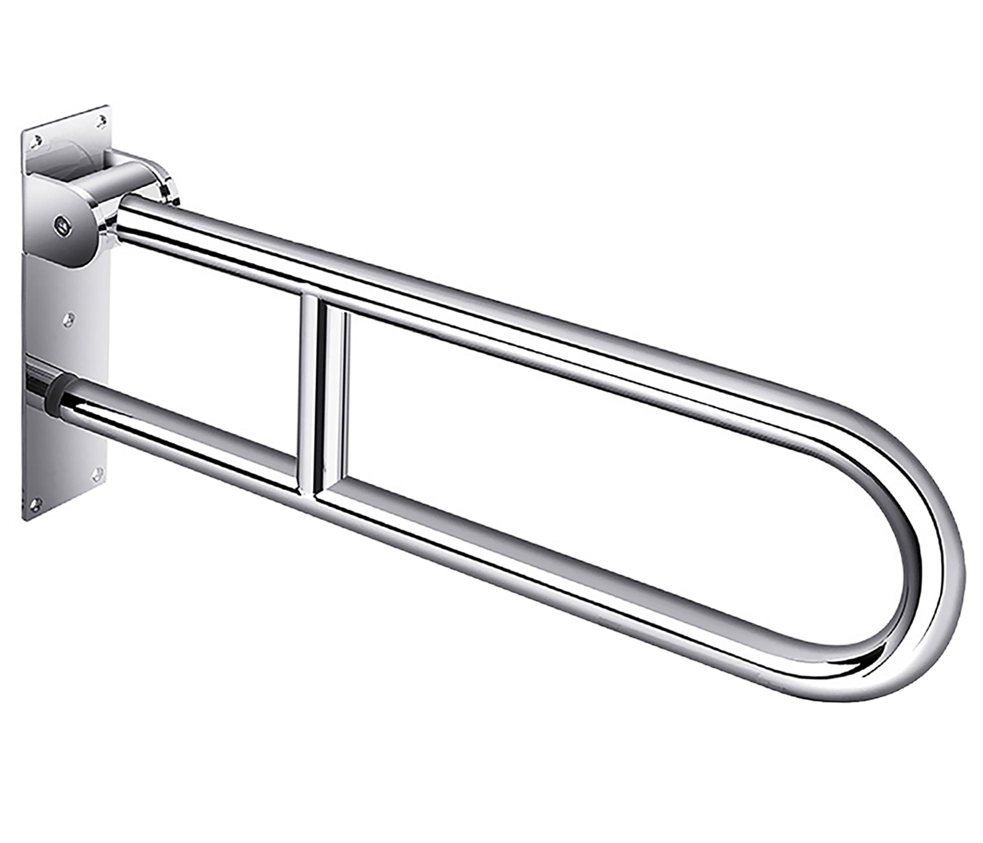 Huart Grab Bars for Bathroom, Stainless Steel Flip-Up Shower Grab Bar, Elderly, Handicapped, 24 in