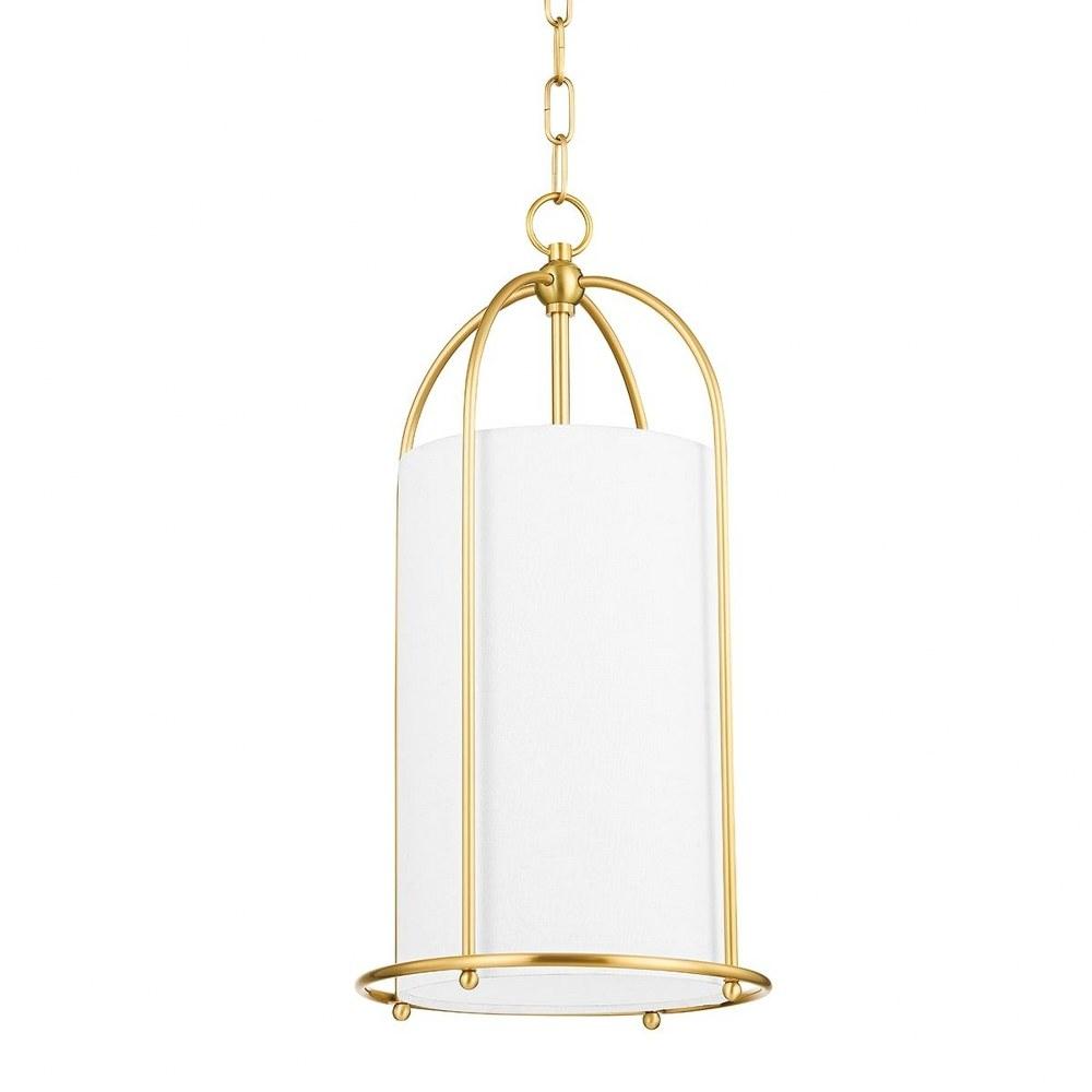 Orlando Aged Brass 1-Light Indoor/Outdoor Drum Pendant