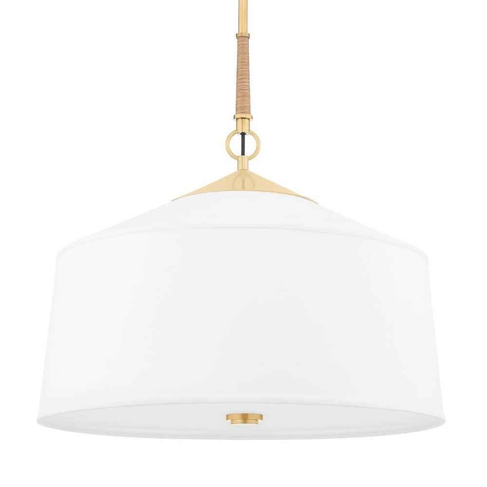 Emrys Pendant Light - White / 22.25" Dia