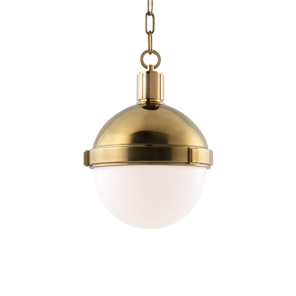 Hudson Valley Lighting 609 Lambert 1 Light 10" Wide Mini Pendant - Brass