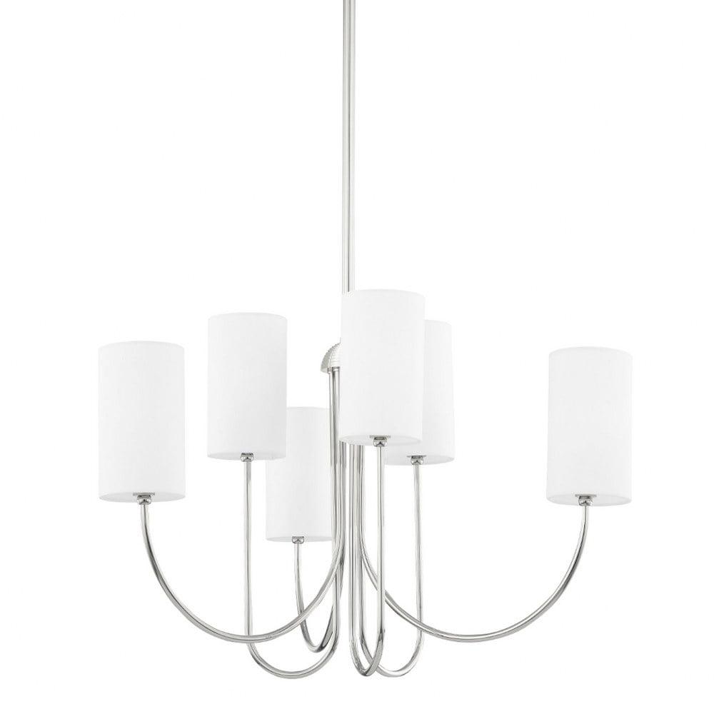 Midford Chandelier - Polished Nickel / 27.5"W
