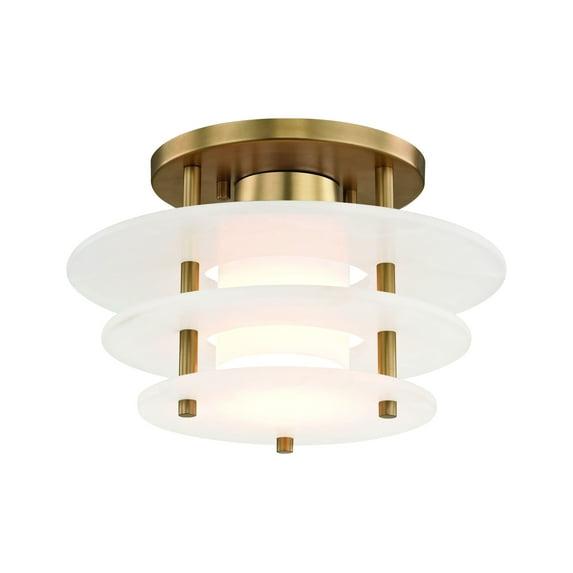 Hudson Valley Lighting 9012F Gatsby 1 Light 12" Wide Integrated Led Semi-Flush Ceiling