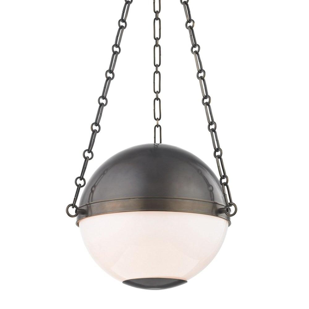 Aerin Round Pendant Light - Distressed Bronze / Small