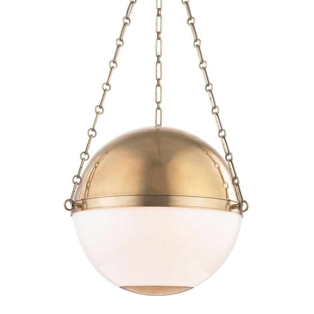 Aerin Round Pendant Light - Aged Brass / Large