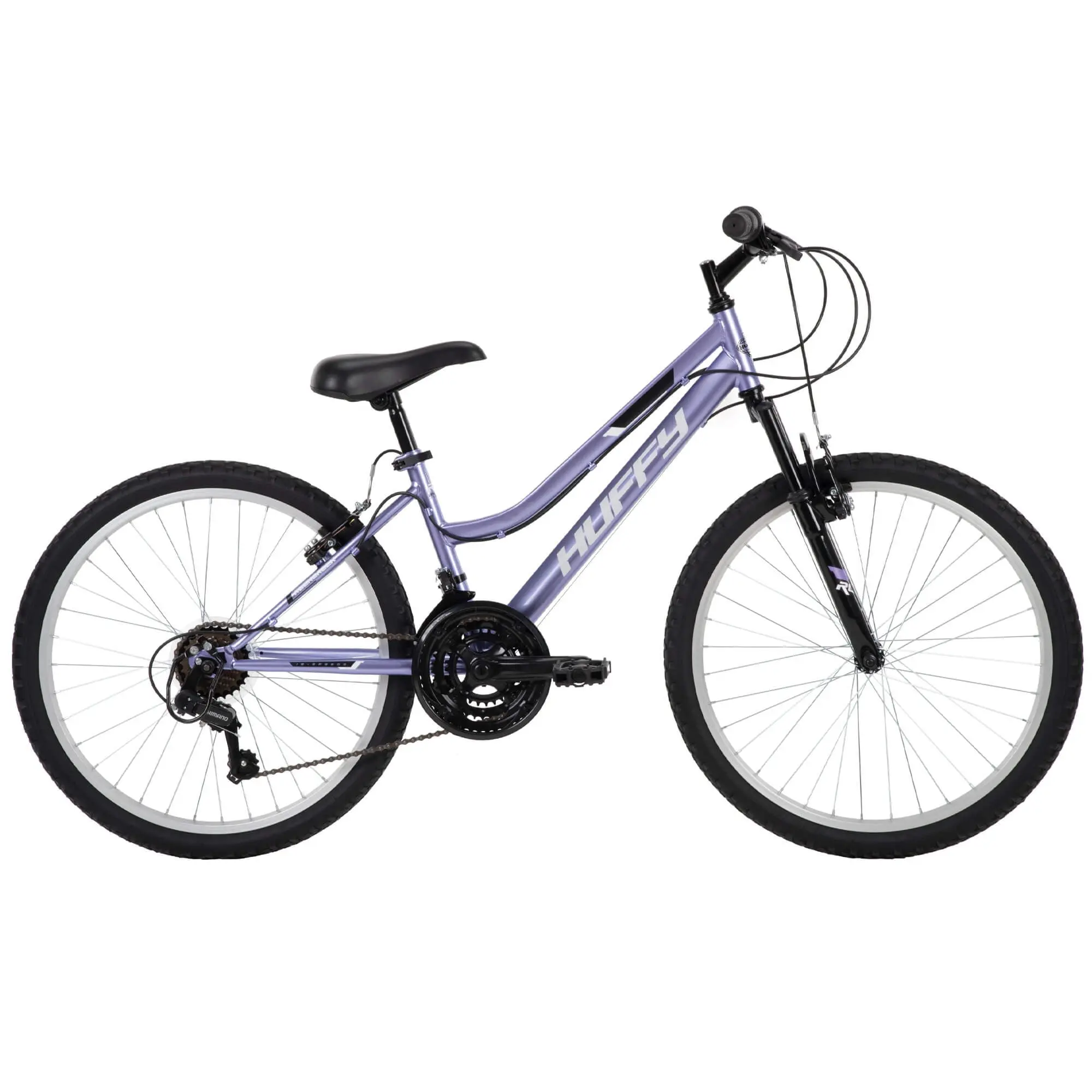 Huffy 24'' Purple Steel Girls' Mountain Bike with Front Suspension