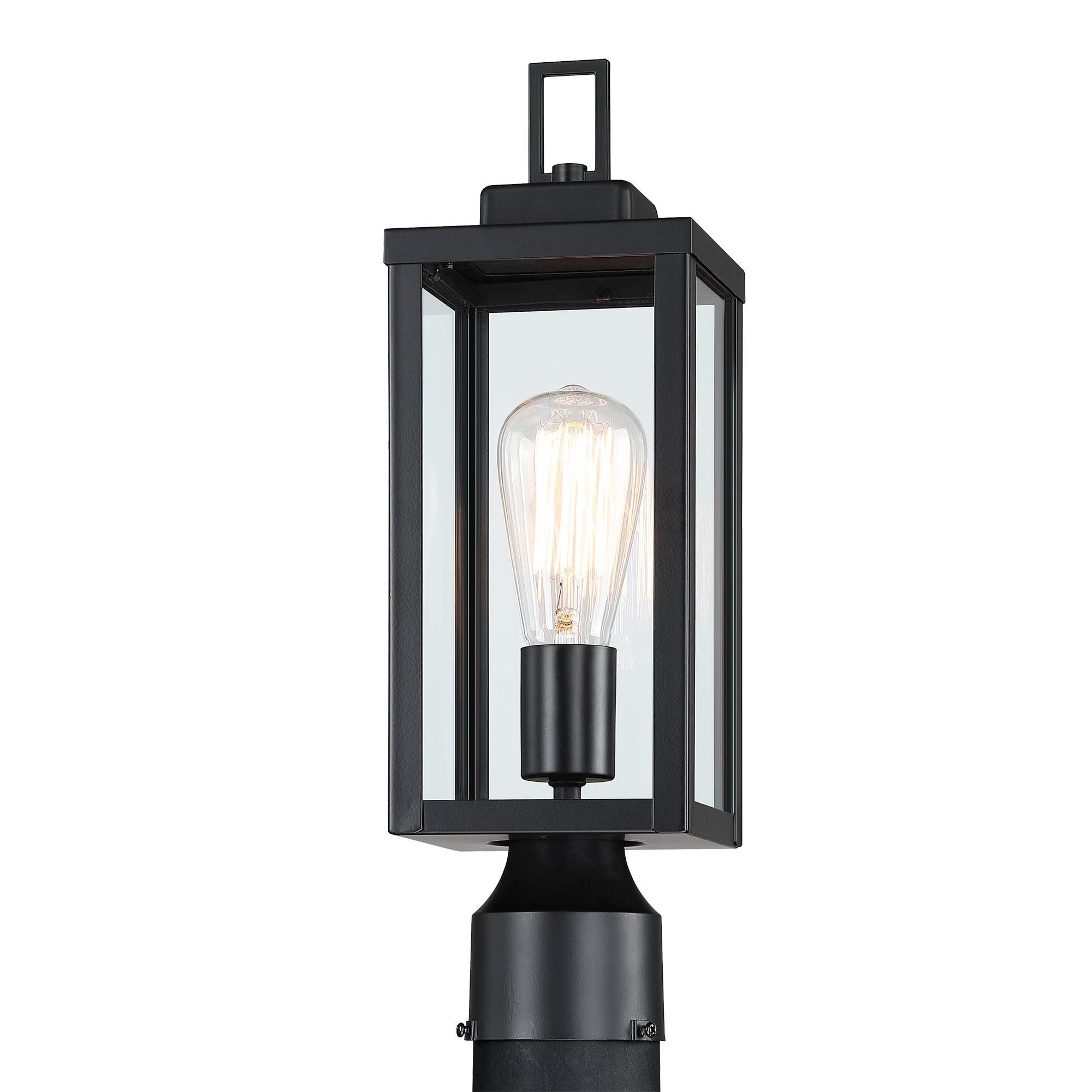 Hukoro Martin 16.5" Matte Black Metal Outdoor Post Light