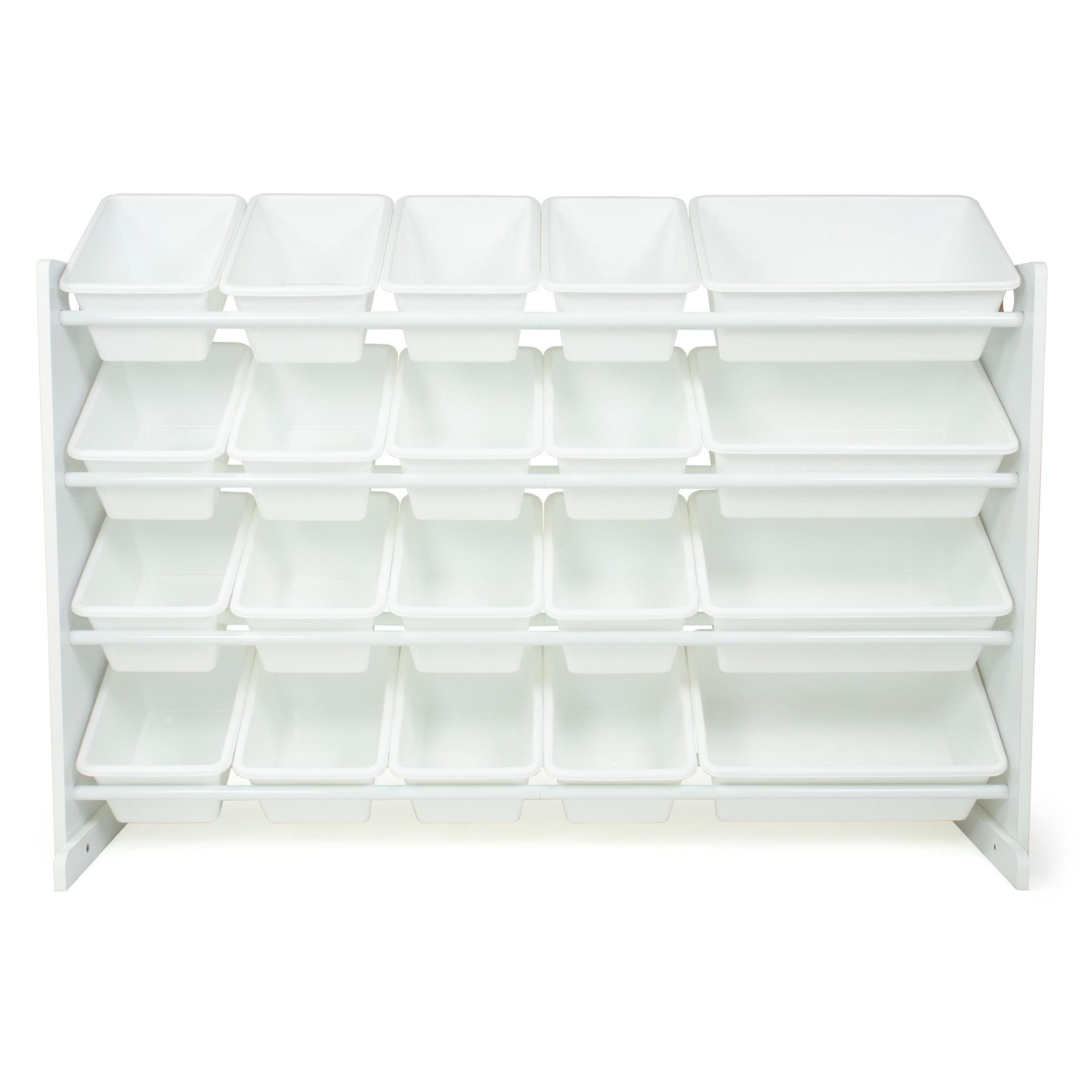Cambridge Extra Large Kids' Toy Storage Organizer with 20 Storage Bins White - Humble Crew: MDF Bin Shelves, 4 Shelves