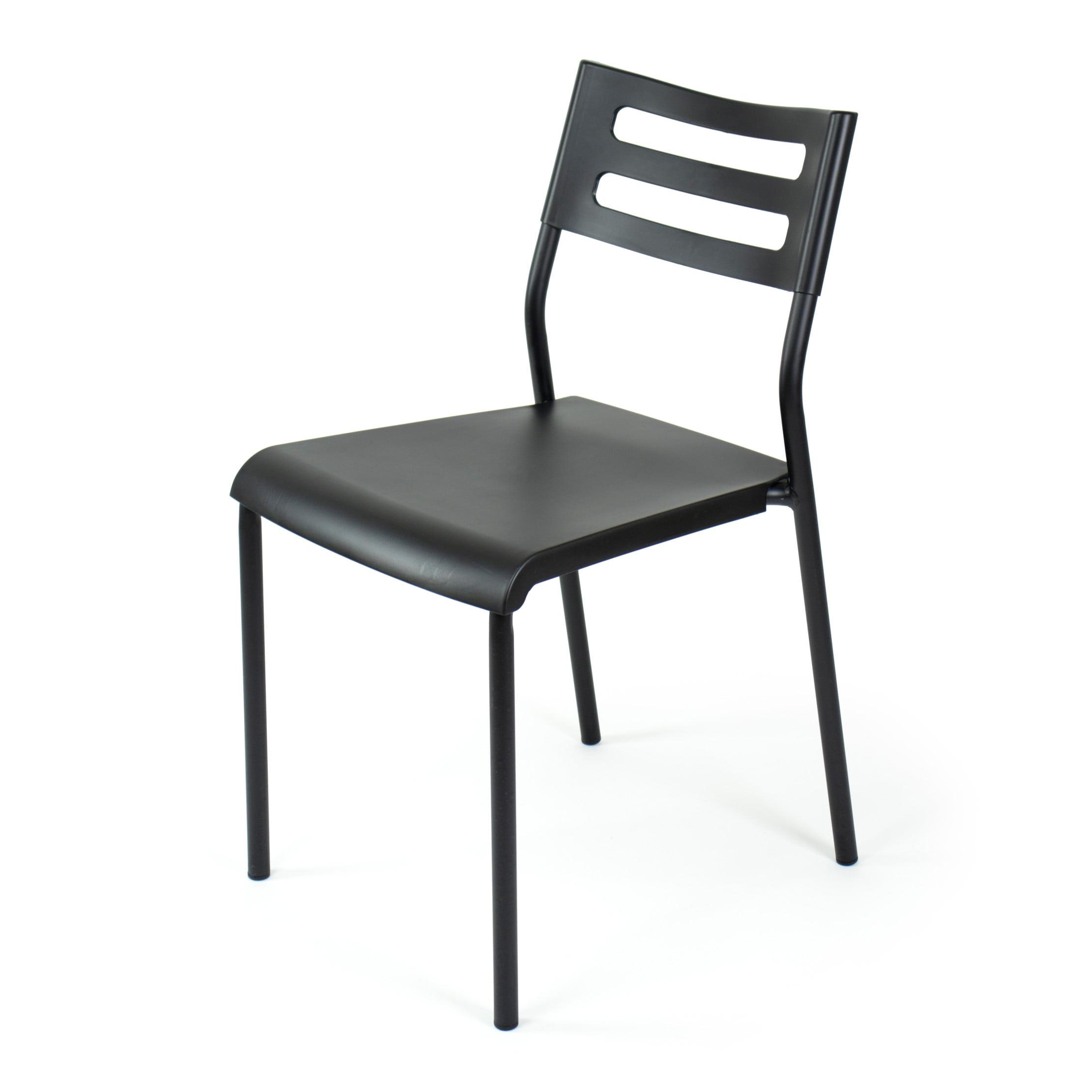 Humble Crew Desk/Writing Chair Black : Mid-Century Modern, Armless, Stackable, for Ages 3+
