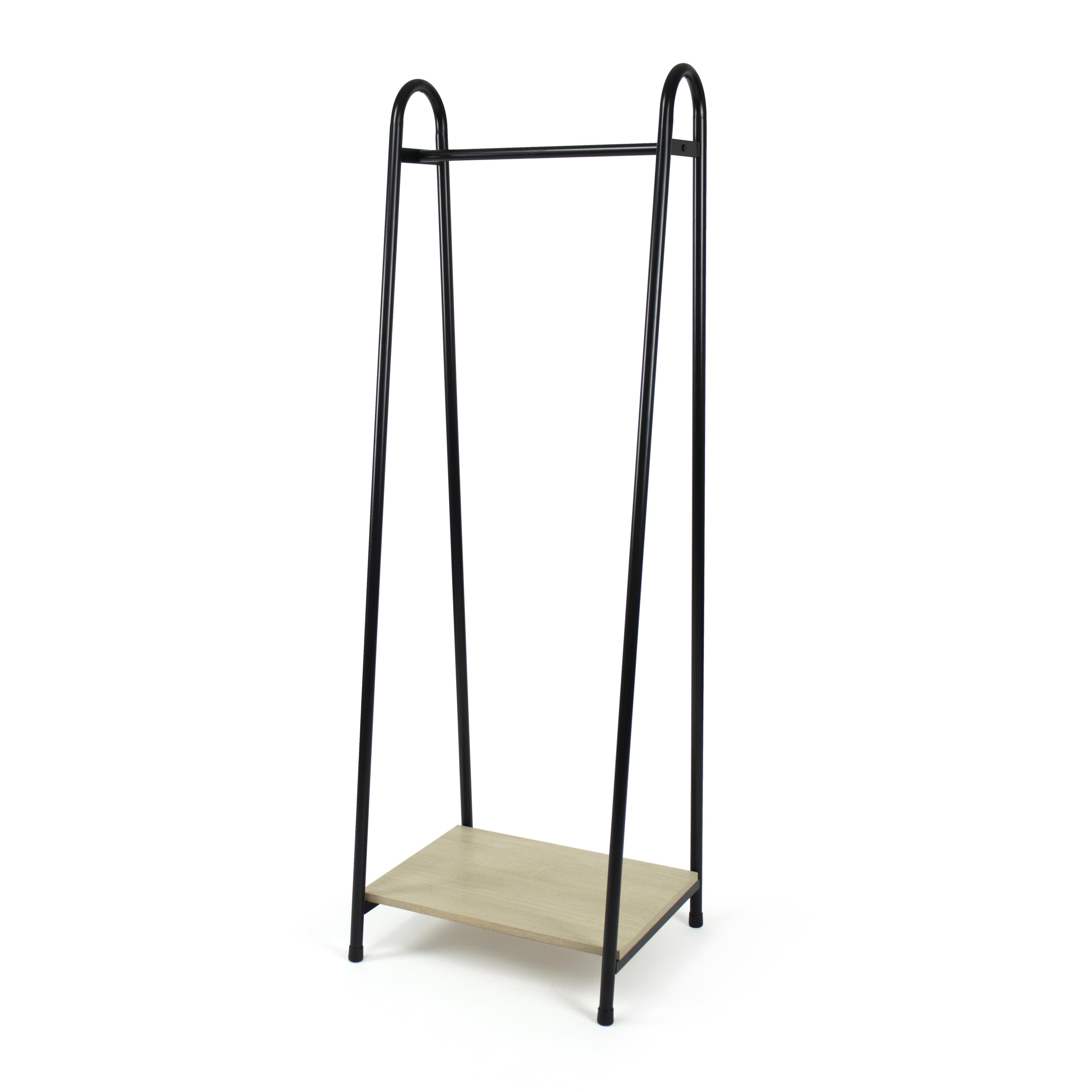 Humble Crew Freestanding Coat Rack: Mid-Century Modern Style, Metal Frame, Laminate Surface