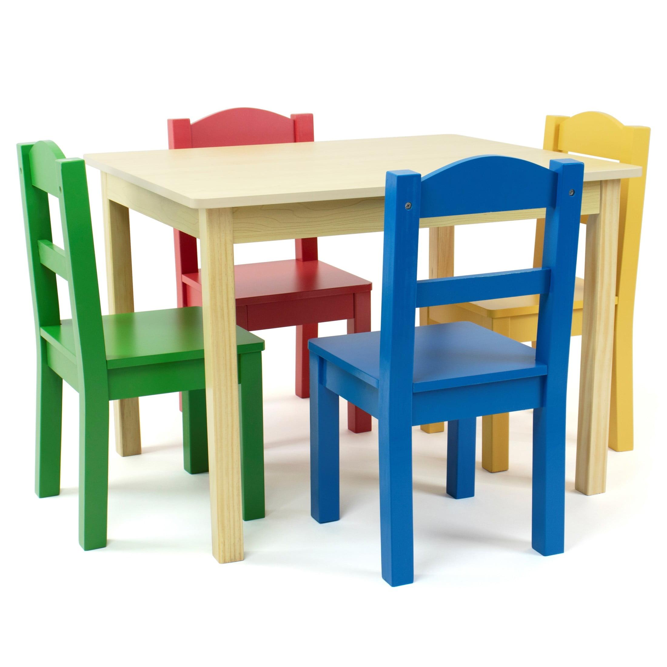 5pc Kids' Wood Table and Chair Set - Humble Crew